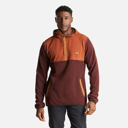 Poleron Hombre Tokerau Hoodie Naranja Oscuro/Burdeo Haka Honu