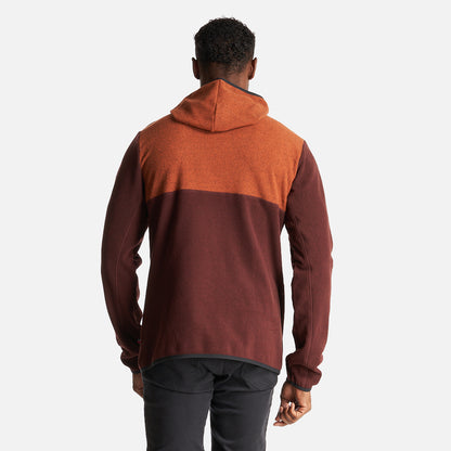 Poleron Hombre Tokerau Hoodie Naranja Oscuro/Burdeo Haka Honu