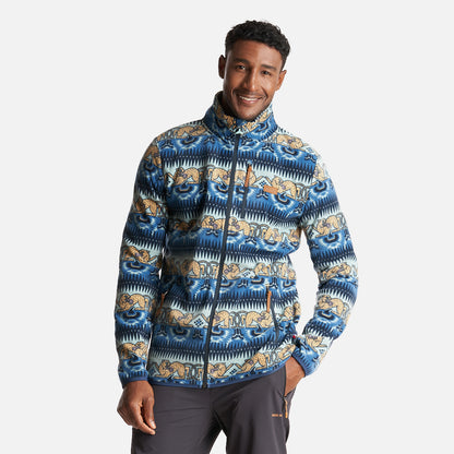 Chaqueta Hombre Tokerau Pro Print Azul Piedra Haka Honu