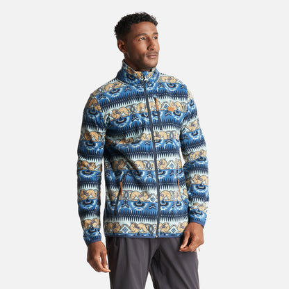 Chaqueta Hombre Tokerau Pro Print Azul Piedra Haka Honu