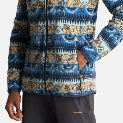 Chaqueta Hombre Tokerau Pro Print Azul Piedra Haka Honu